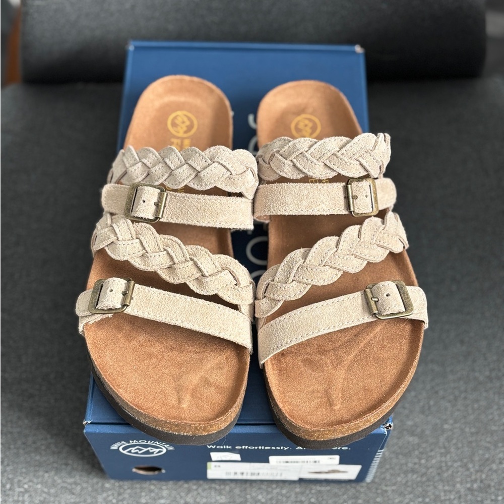 Braided Tan Sandals NIB